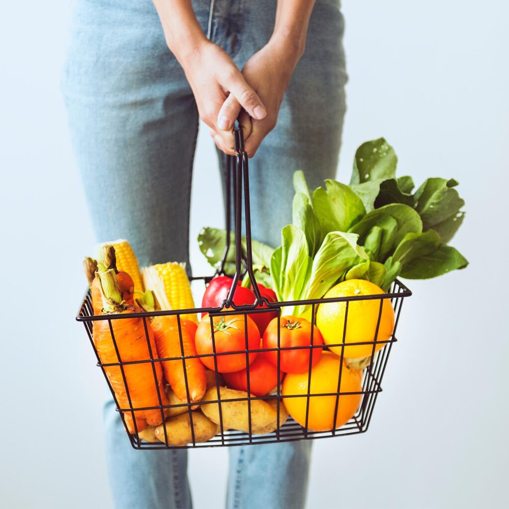 Cesta de verduras